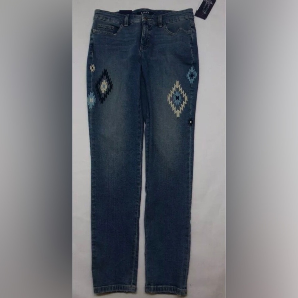 Chaps Embroidered Blue Jeans Size 20W Preowned